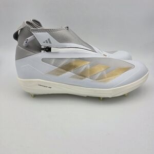 Adidas Adizero Impact+ Metal Baseball Cleat Gray Gold IF8483